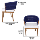 4 Poltronas Califórnia Em Corda Náutica, Alumínio Com Pintura