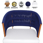 4 Poltronas Califórnia Em Corda Náutica, Assento Estofado, Al