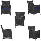 4 Poltronas E 1 Mesa Igapó Em Alumínio Pintura Fendi Corda Ná