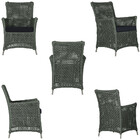 4 Poltronas E 1 Mesa Igapó Em Alumínio Pintura Fendi Corda Ná