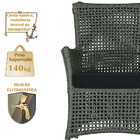 4 Poltronas E 1 Mesa Igapó Em Alumínio Pintura Fendi Corda Ná