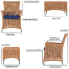 4 Poltronas E 1 Mesa Igapó Em Alumínio Pintura Fendi Corda Ná