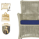 4 Poltronas E 1 Mesa Igapó Em Alumínio Pintura Fendi Corda Ná