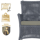 4 Poltronas E 1 Mesa Igapó Em Alumínio Pintura Fendi Corda Ná