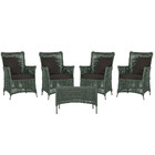 4 Poltronas E 1 Mesa Igapó Em Alumínio Pintura Fendi Corda Ná