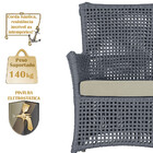 4 Poltronas E 1 Mesa Igapó Em Alumínio Pintura Fendi Corda Ná