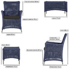 4 Poltronas E 1 Mesa Igapó Em Alumínio Pintura Fendi Corda Ná