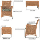 4 Poltronas E 1 Mesa Igapó Em Alumínio Pintura Fendi Corda Ná