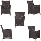 4 Poltronas E 1 Mesa Igapó Em Alumínio Pintura Fendi Corda Ná