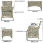 4 Poltronas E 1 Mesa Igapó Em Alumínio Pintura Fendi Corda Ná