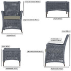 4 Poltronas E 1 Mesa Igapó Em Alumínio Pintura Marrom Corda N