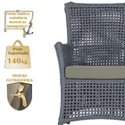 4 Poltronas E 1 Mesa Igapó Em Alumínio Pintura Marrom Corda N