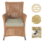 4 Poltronas E 1 Mesa Igapó Em Alumínio Pintura Marrom Corda N