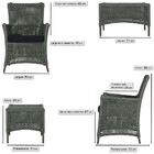 4 Poltronas E 1 Mesa Igapó Em Alumínio Pintura Marrom Corda N