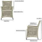 4 Poltronas E 1 Mesa Igapó Em Alumínio Pintura Preta Corda Ná