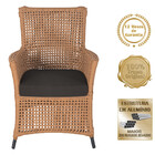 4 Poltronas E 1 Mesa Igapó Em Alumínio Pintura Preta Corda Ná