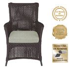 4 Poltronas E 1 Mesa Igapó Em Alumínio Pintura Preta Corda Ná