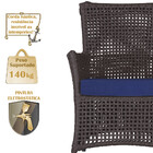 4 Poltronas E 1 Mesa Igapó Em Alumínio Pintura Preta Corda Ná