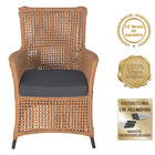 4 Poltronas E 1 Mesa Igapó Em Alumínio Pintura Preta Corda Ná