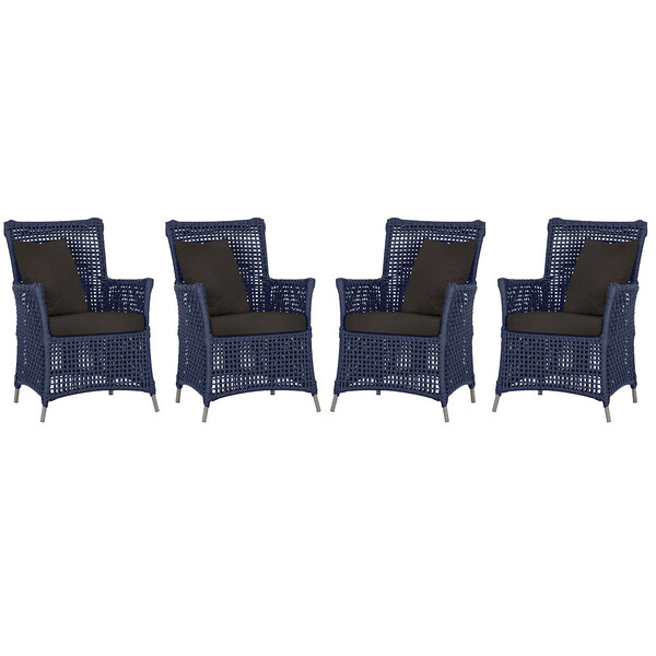 4 Poltronas Igapó Alumínio Micro Pintura Fendi Corda Náutica