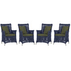 4 Poltronas Igapó Alumínio Micro Pintura Fendi Corda Náutica