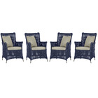 4 Poltronas Igapó Alumínio Micro Pintura Fendi Corda Náutica