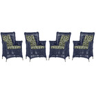 4 Poltronas Igapó Alumínio Micro Pintura Fendi Corda Náutica