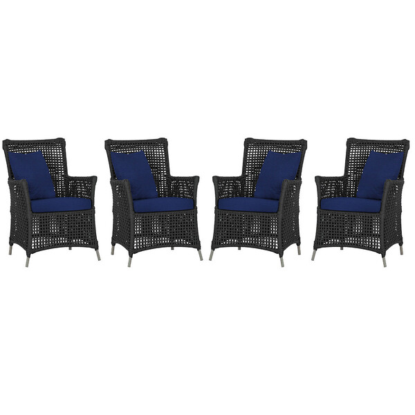 4 Poltronas Igapó Alumínio Micro Pintura Fendi Corda Náutica