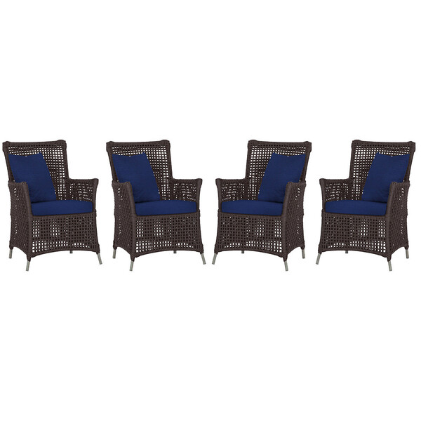 4 Poltronas Igapó Alumínio Micro Pintura Fendi Corda Náutica