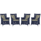 4 Poltronas Igapó Alumínio Micro Pintura Fendi Corda Náutica