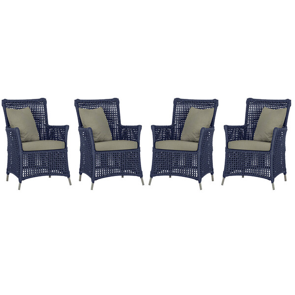 4 Poltronas Igapó Alumínio Micro Pintura Fendi Corda Náutica