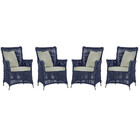 4 Poltronas Igapó Alumínio Micro Pintura Fendi Corda Náutica