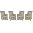 4 Poltronas Igapó Alumínio Micro Pintura Fendi Corda Náutica