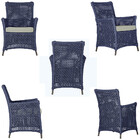 4 Poltronas Igapó Alumínio Micro Pintura Marrom Corda Náutica