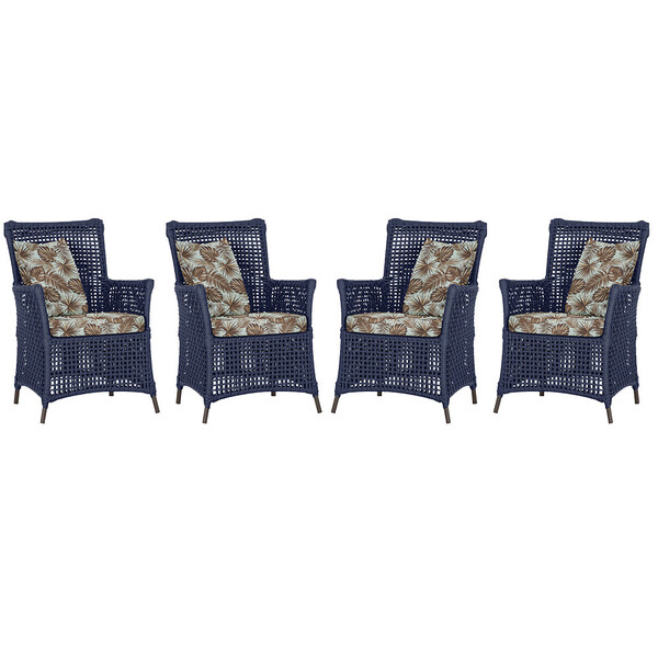 4 Poltronas Igapó Alumínio Micro Pintura Marrom Corda Náutica