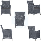 4 Poltronas Igapó Alumínio Micro Pintura Marrom Corda Náutica