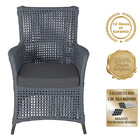 4 Poltronas Igapó Alumínio Micro Pintura Marrom Corda Náutica