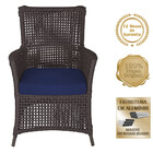 4 Poltronas Igapó Alumínio Micro Pintura Marrom Corda Náutica