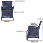 4 Poltronas Igapó Alumínio Micro Pintura Marrom Corda Náutica