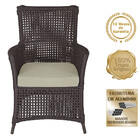 4 Poltronas Igapó Alumínio Micro Pintura Marrom Corda Náutica