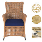 4 Poltronas Igapó Alumínio Micro Pintura Marrom Corda Náutica