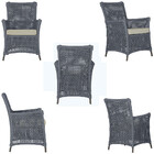 4 Poltronas Igapó Alumínio Micro Pintura Marrom Corda Náutica