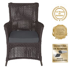 4 Poltronas Igapó Alumínio Micro Pintura Marrom Corda Náutica