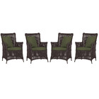 4 Poltronas Igapó Alumínio Micro Pintura Marrom Corda Náutica