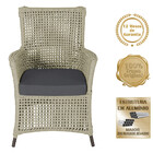 4 Poltronas Igapó Alumínio Micro Pintura Marrom Corda Náutica