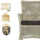 4 Poltronas Igapó Alumínio Micro Pintura Marrom Corda Náutica