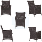 4 Poltronas Igapó Alumínio Micro Pintura Marrom Corda Náutica