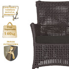 4 Poltronas Igapó Alumínio Micro Pintura Marrom Corda Náutica