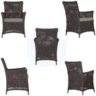 4 Poltronas Igapó Alumínio Micro Pintura Marrom Corda Náutica