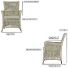 4 Poltronas Igapó Alumínio Micro Pintura Preta Corda Náutica